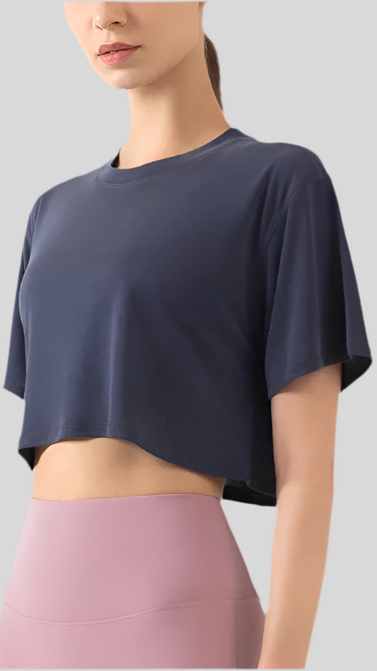 Breathable Yoga T-Shirt / Fitness Crop Top