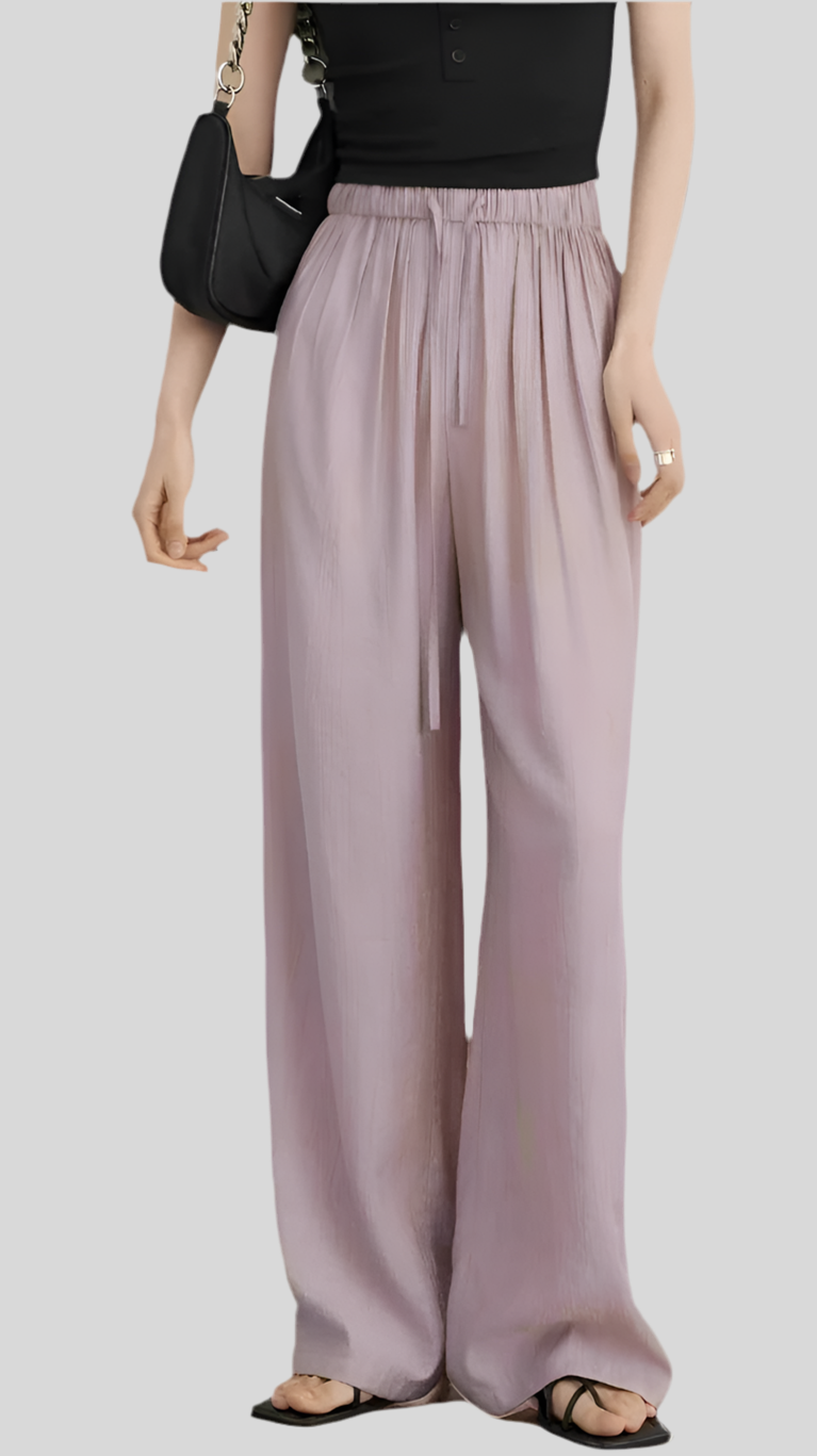 Elegant High Waisted Loose Pant