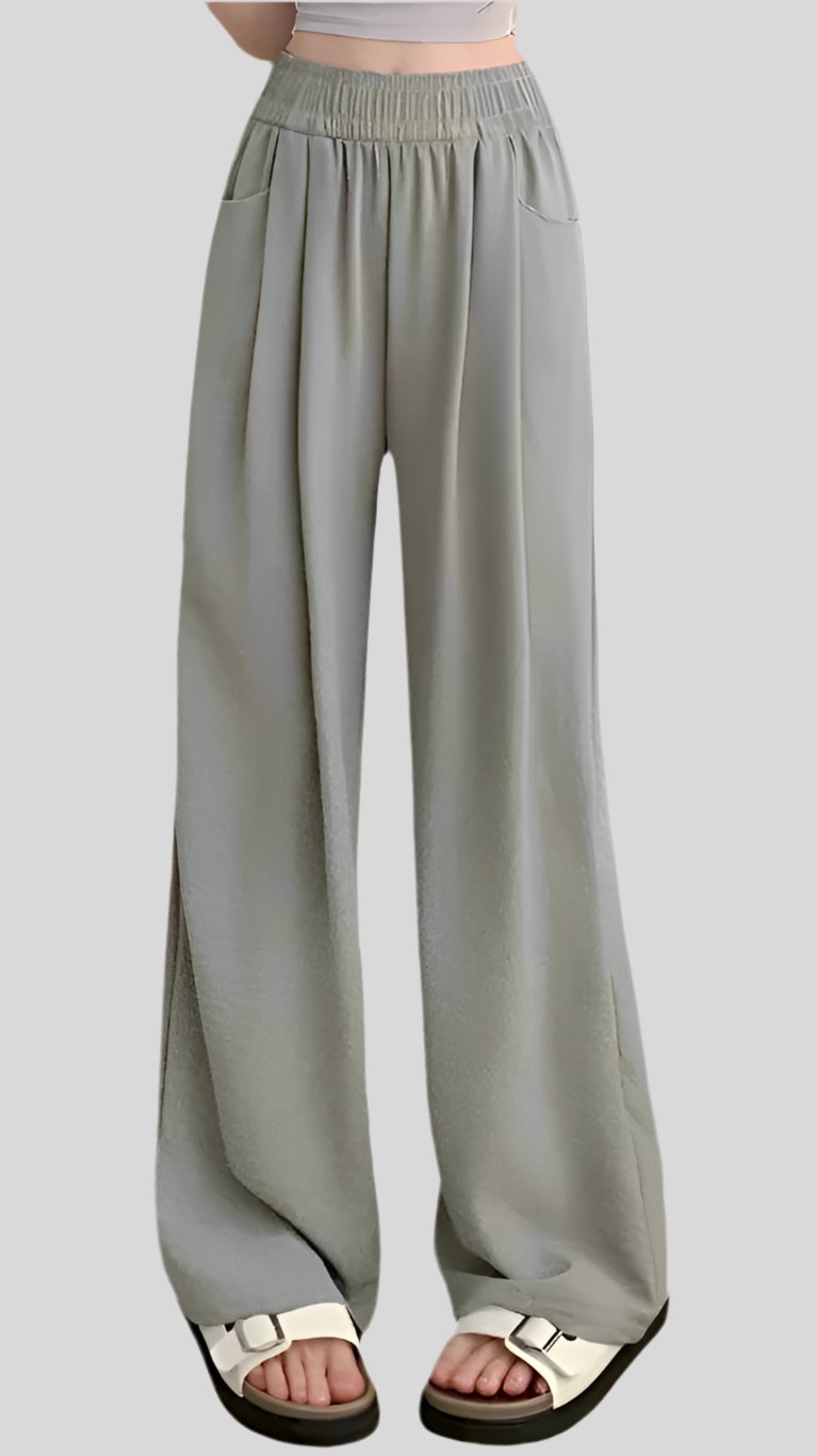 Ice Silky Wide Leg loose Pants with Pockets - Berry's Store