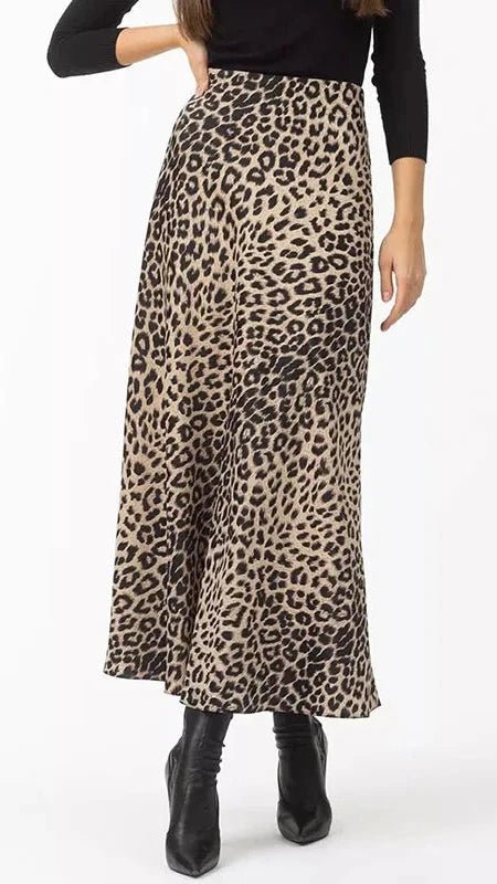 Leopard Print High Waist Skirt - Berry's Store