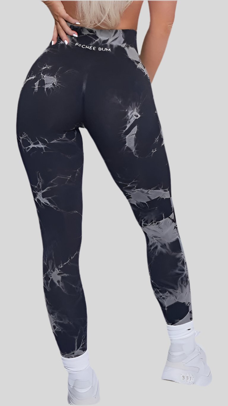 Seamless Leggings with Lightning Marble design - Berry's Store