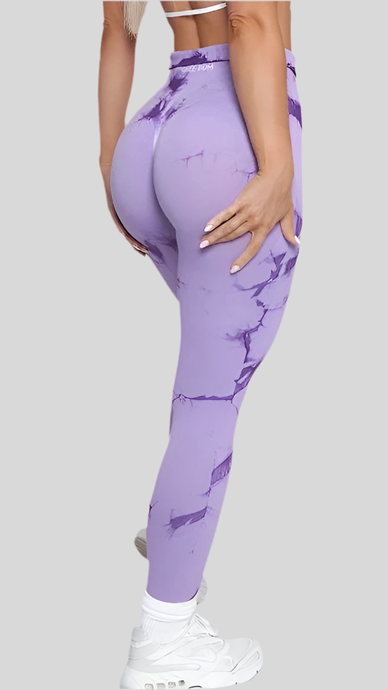 Seamless Leggings with Lightning Marble design - Berry's Store