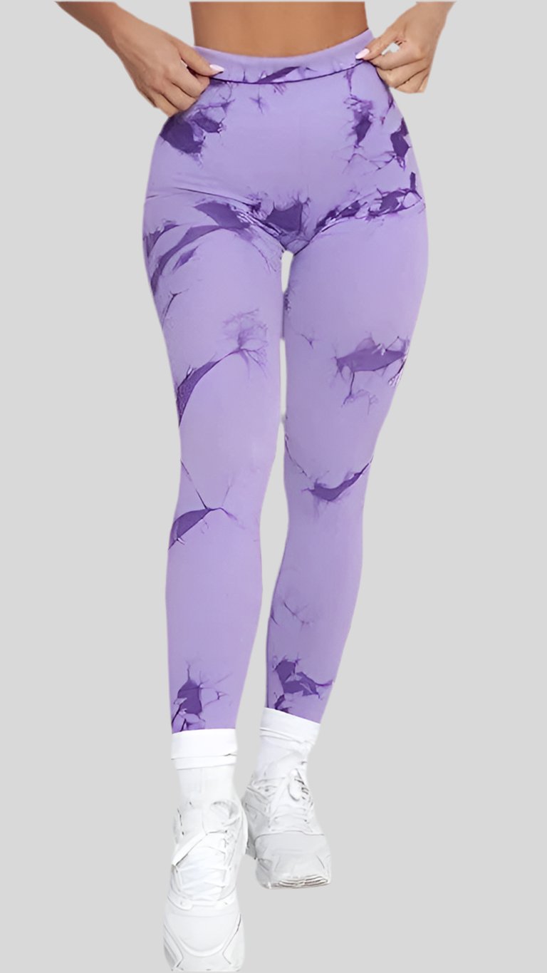 Seamless Leggings with Lightning Marble design - Berry's Store