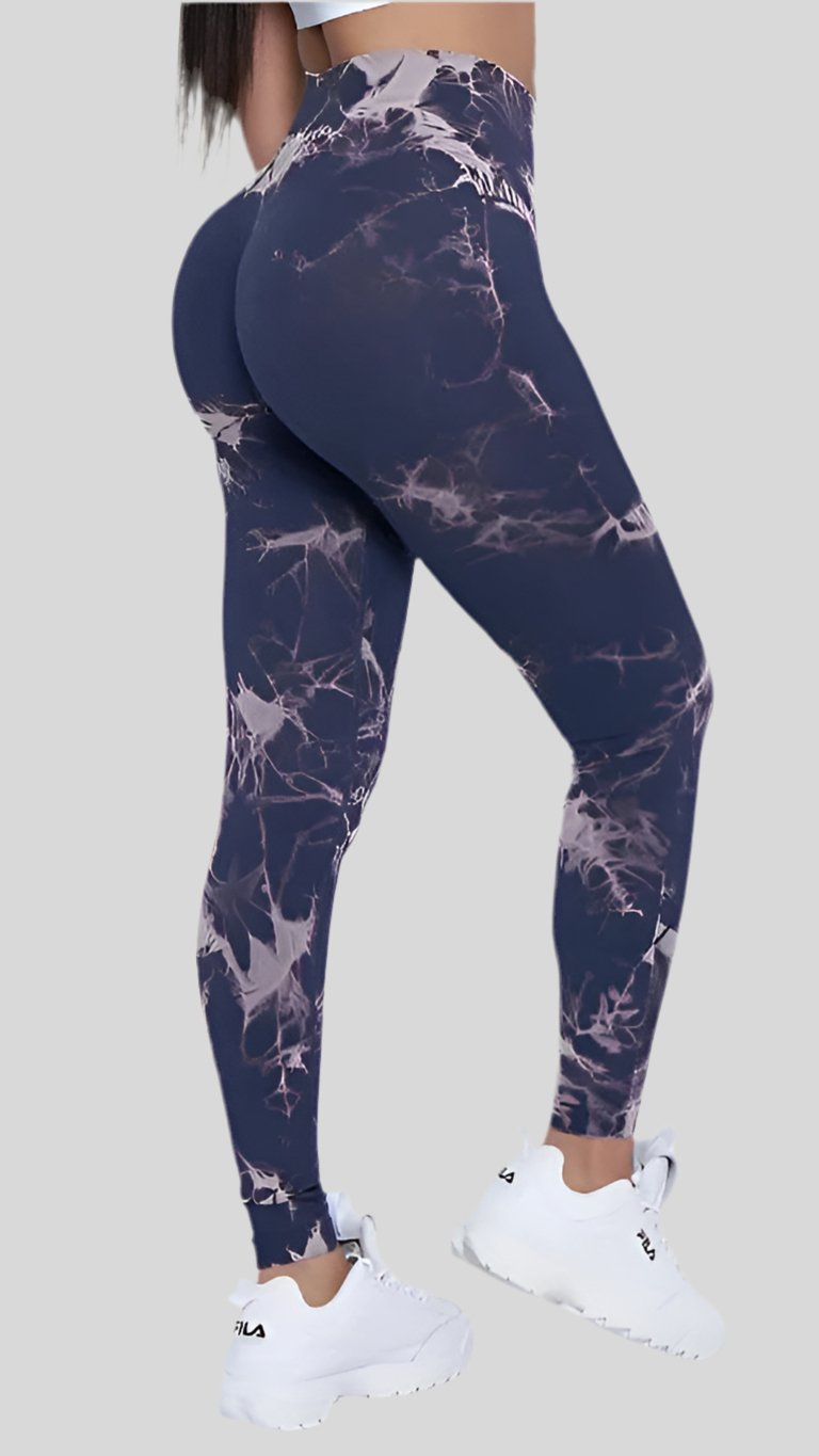 Seamless Leggings with Lightning Marble design - Berry's Store