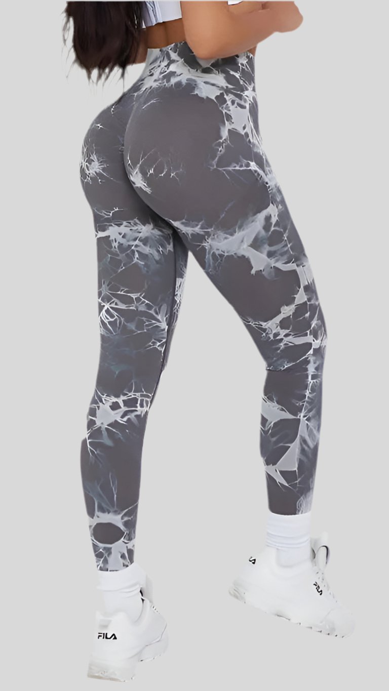 Seamless Leggings with Lightning Marble design - Berry's Store