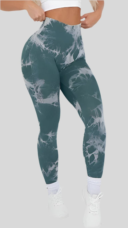 Seamless Leggings with Lightning Marble design - Berry's Store