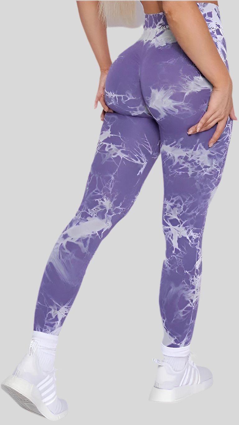 Seamless Leggings with Lightning Marble design - Berry's Store